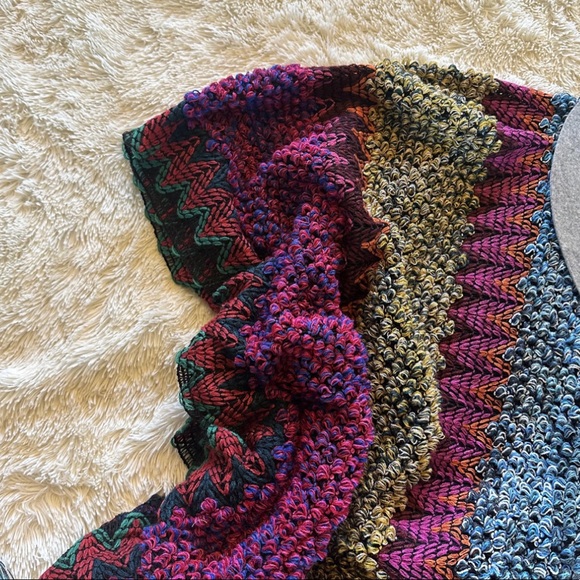 New Bohemian Loom Moroccan Knit Tasseled Handmade Poncho Cardigan Sweater - Picture 6 of 10